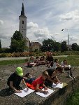 Malování Strakonického hradu (uhel) 5.A 2021/22