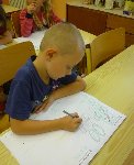 Při hodině psaní 1.B 2014/15